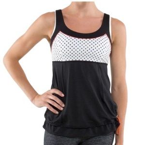 Lululemon🦎Ta Ta Topper Black Mod Dot RARE-Mint🌵